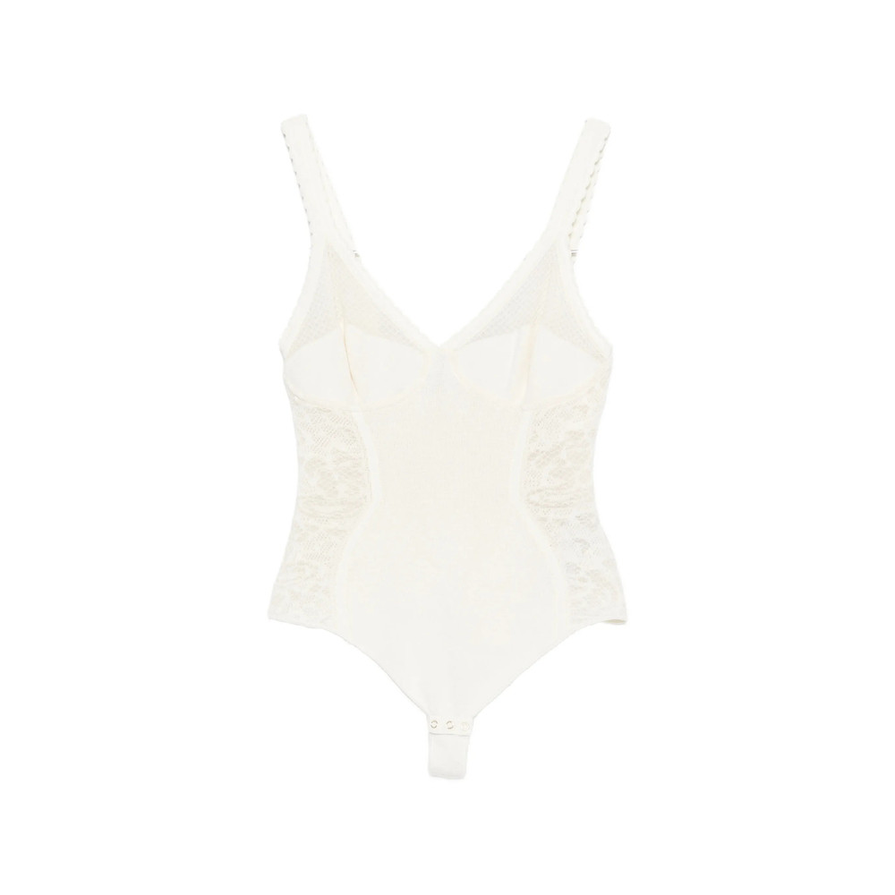 Elisabetta Franchi Lace-panelled Sleeveless Top