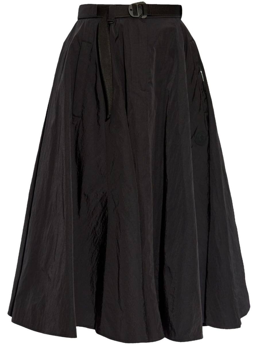 belted midi skirt
