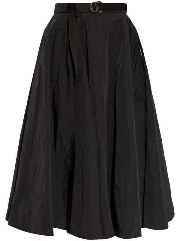 belted midi skirt