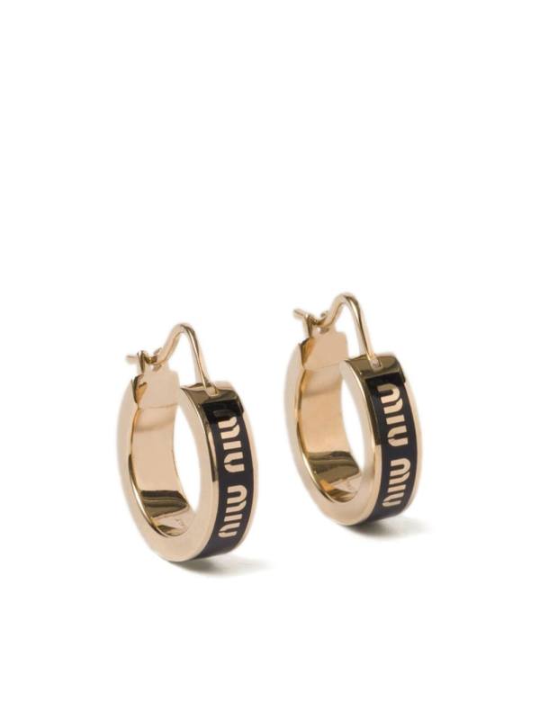 enamel hoop earrings