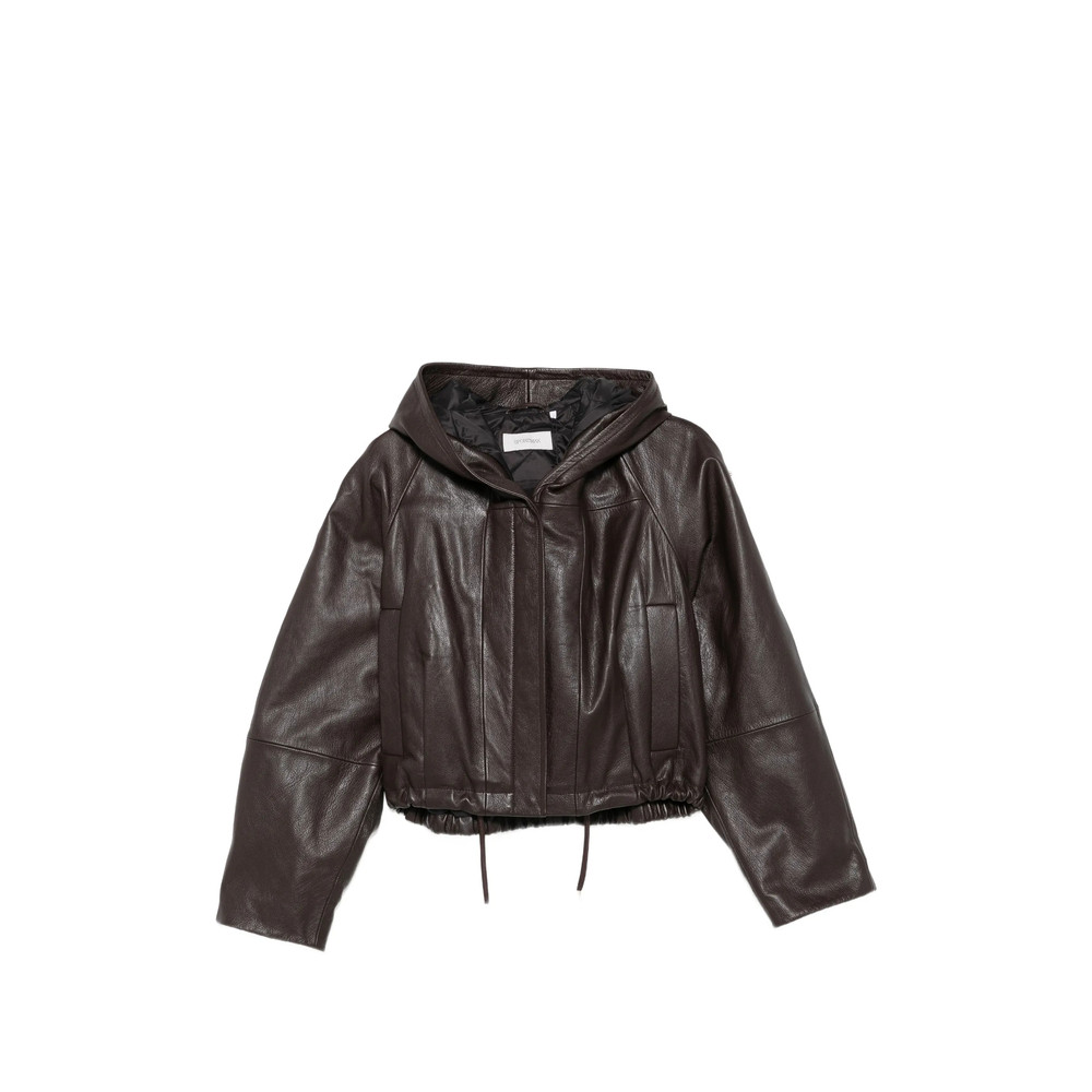 Sportmax Hooded Leather Jacket