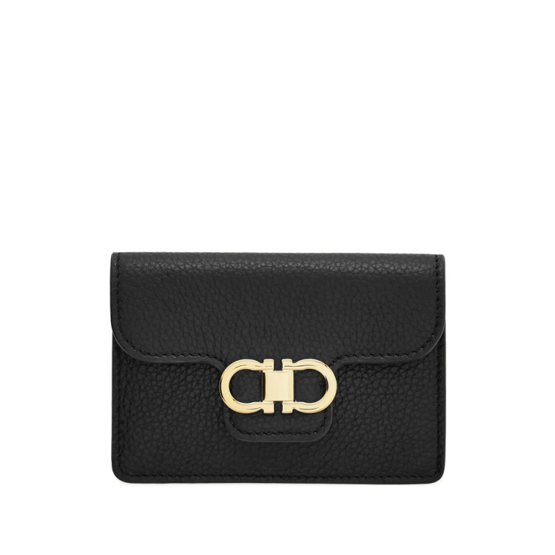 Ferragamo Gancini Calfskin Keyring Wallet