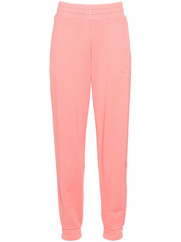 high-waisted logo-embossed track pants