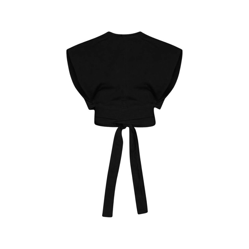 Alaïa Cap Sleeves Crop Top