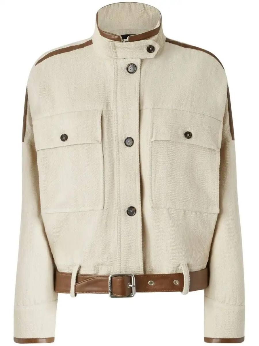 belted cropped jacket