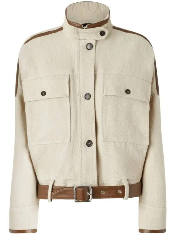 belted cropped jacket