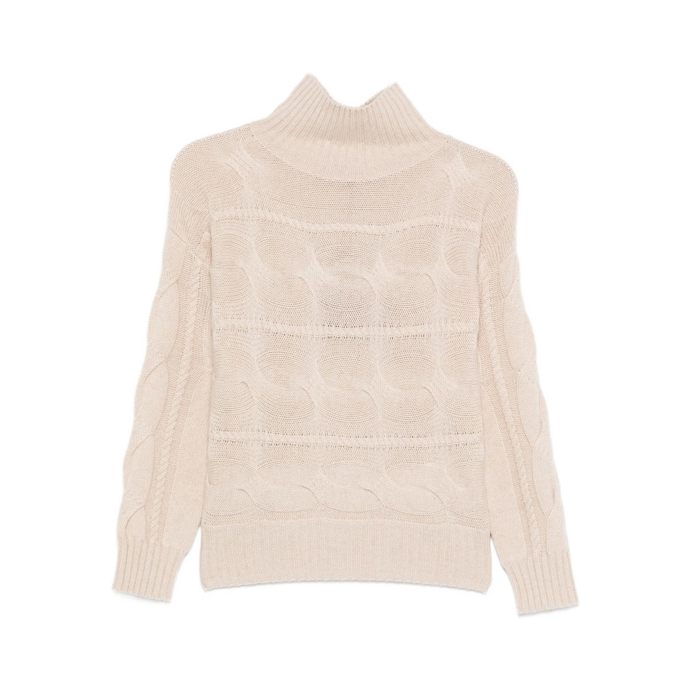 Max Mara Studio Cable-knit Turtleneck Sweater