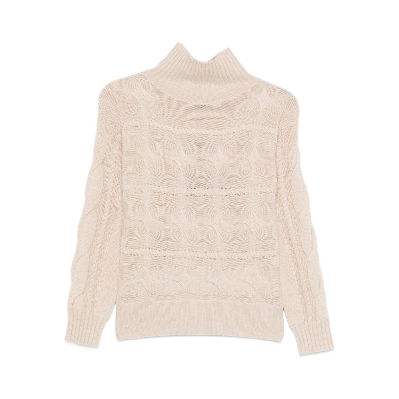 Max Mara Studio Cable-knit Turtleneck Sweater