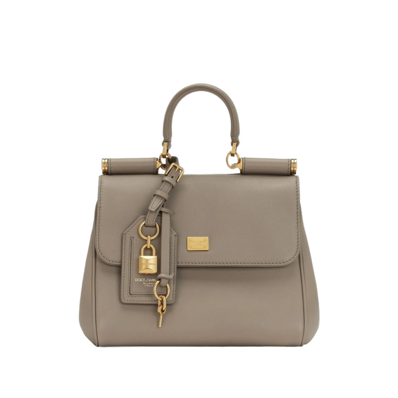 Dolce & Gabbana Medium Sicily Padlock-detail Leather Handbag