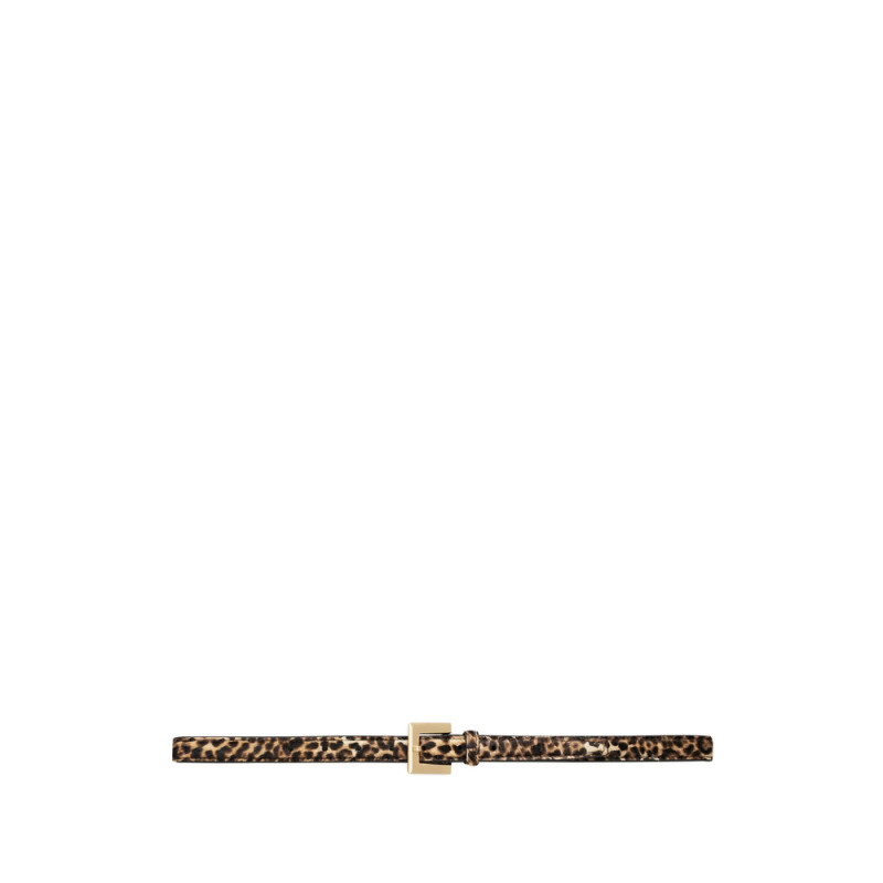 Anine Bing Leopard-print Square-buckle Belt