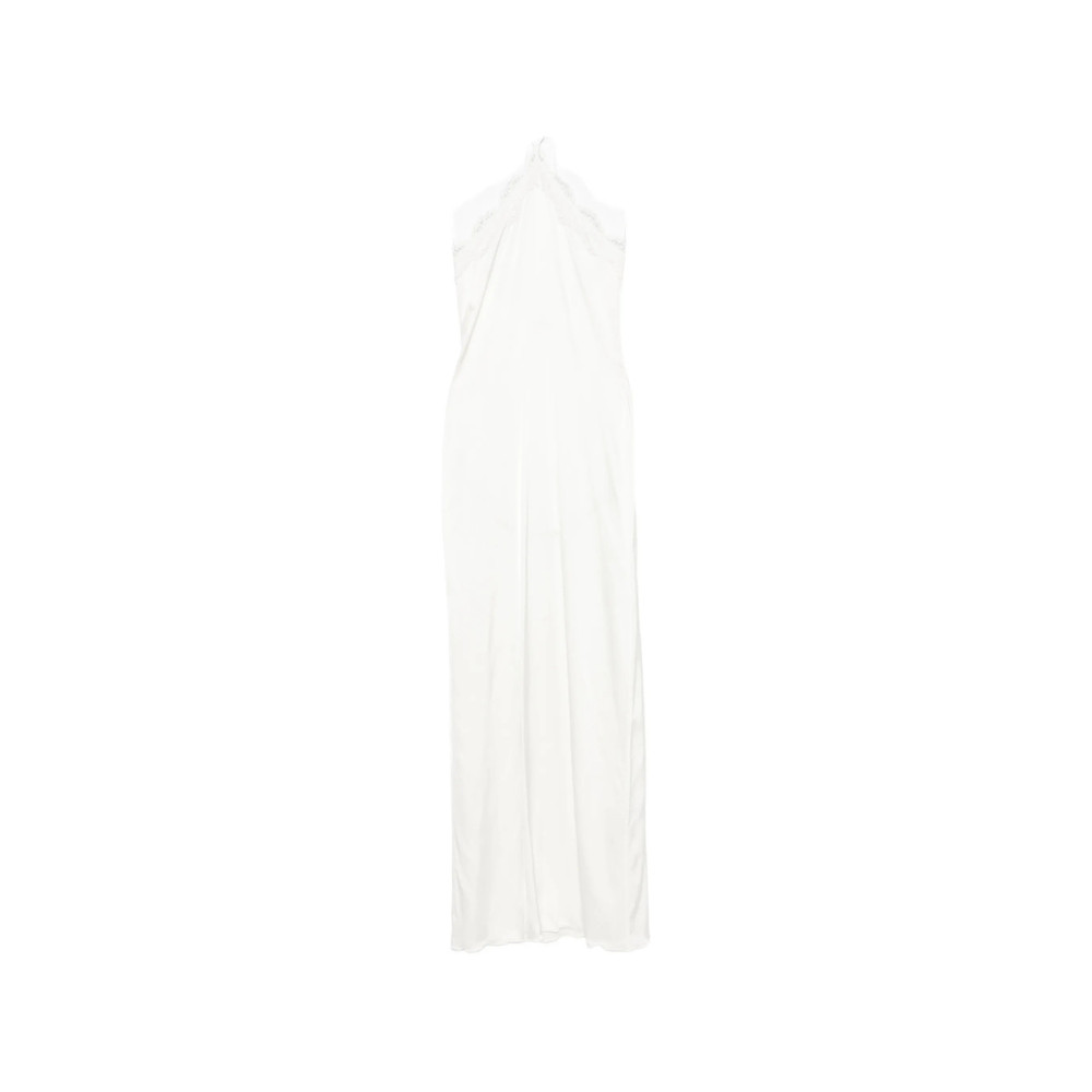 Oséree Lace-trim Halterneck Maxi Dress