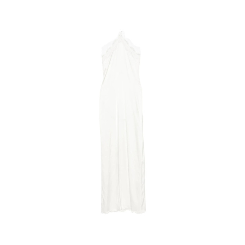 Oséree Lace-trim Halterneck Maxi Dress