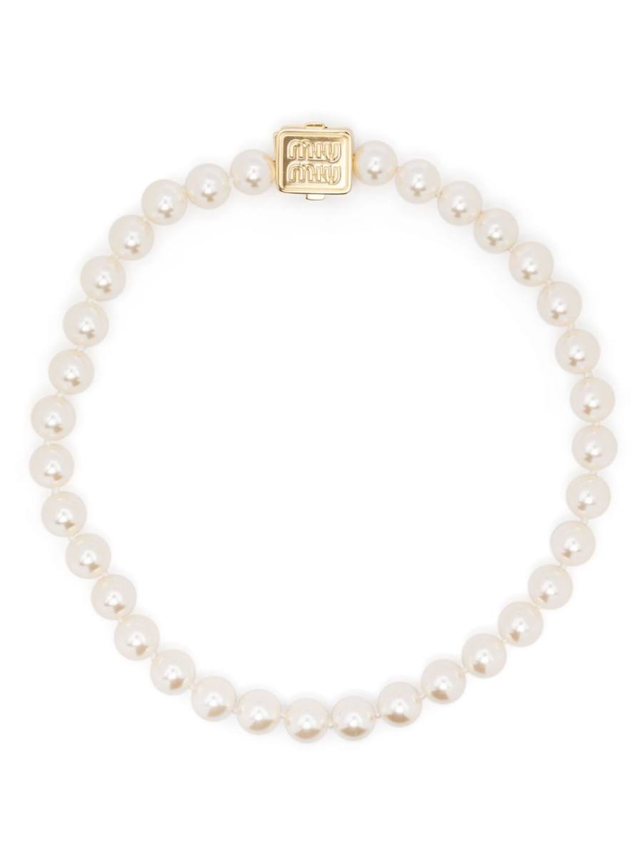 faux-pearl necklace