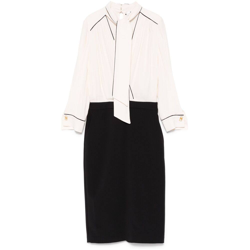 Elisabetta Franchi Georgette Crepe Midi Dress