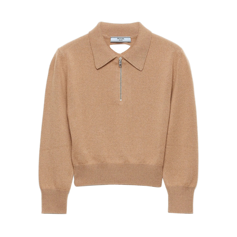 Prada Triangle-logo Half-zip Sweater