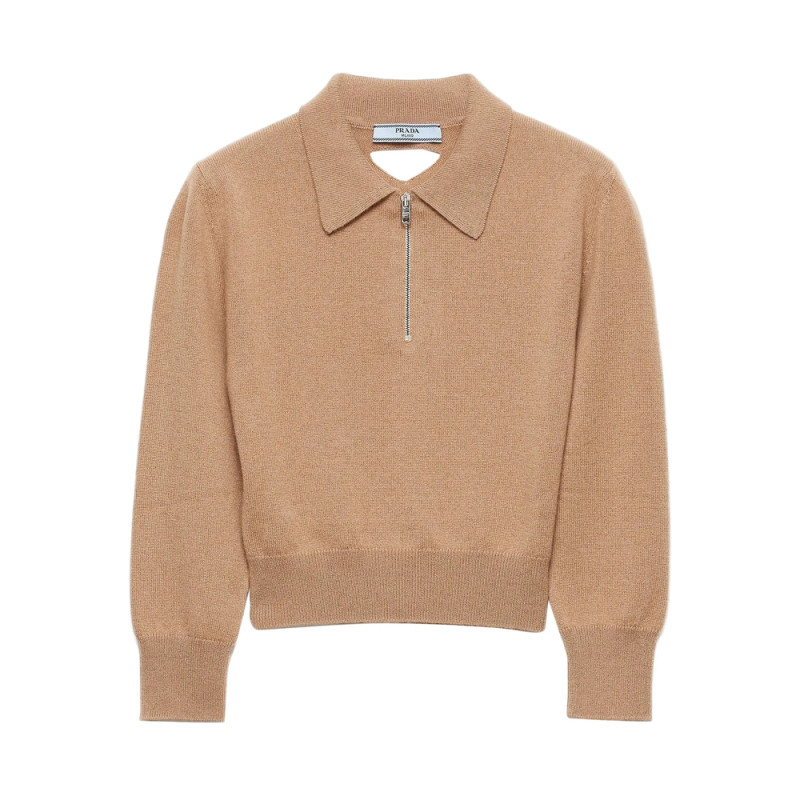 Prada Triangle-logo Half-zip Sweater