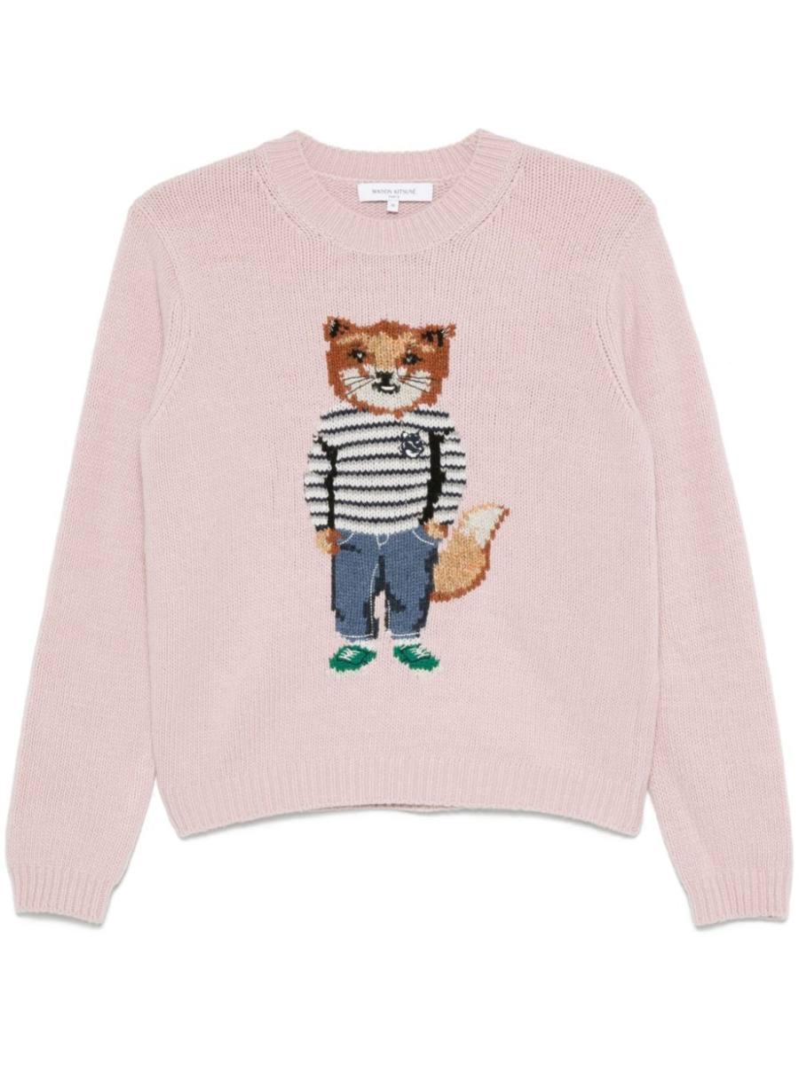 Fox-intarsia sweater