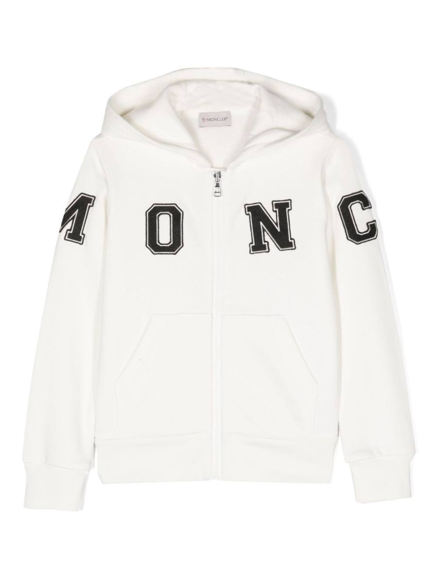 logo-print zip-up hoodie