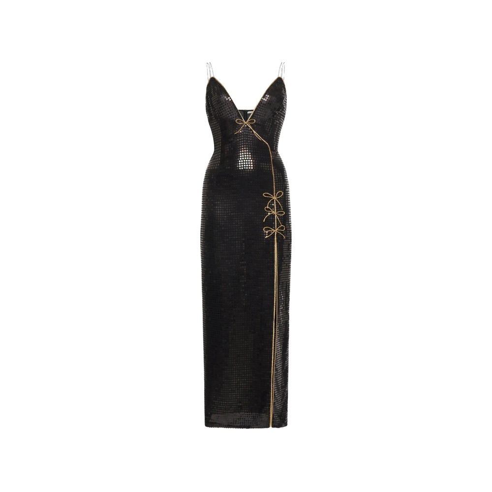 Alessandra Rich Sequin-embellished Bow-detail Dress