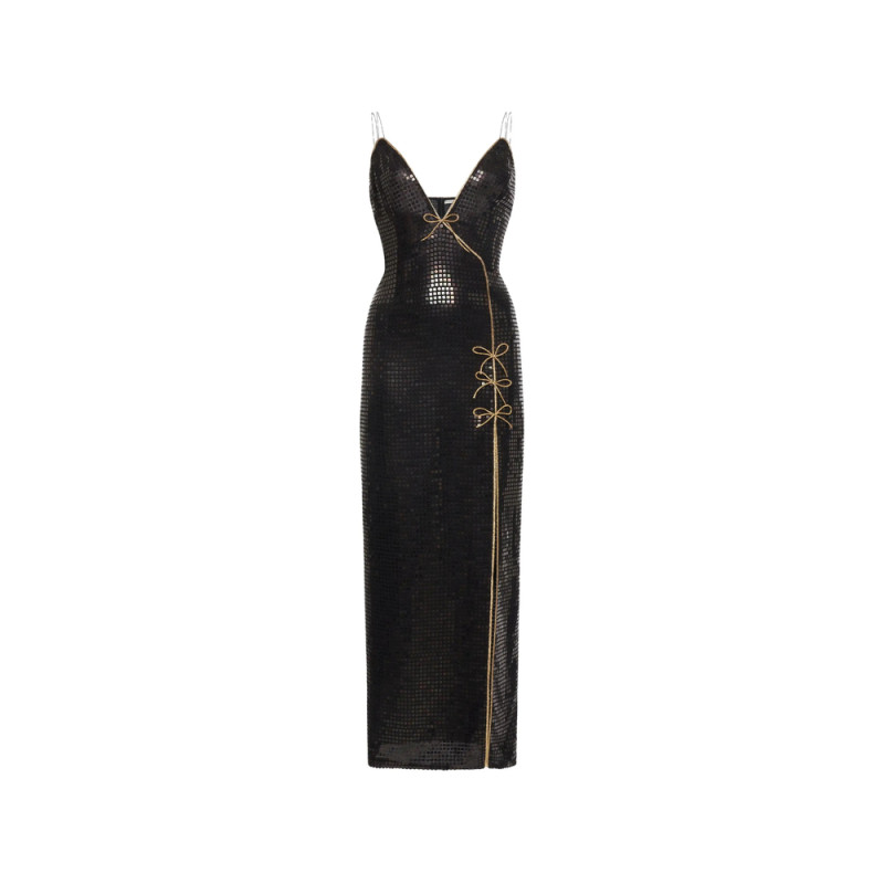 Alessandra Rich Sequin-embellished Bow-detail Dress