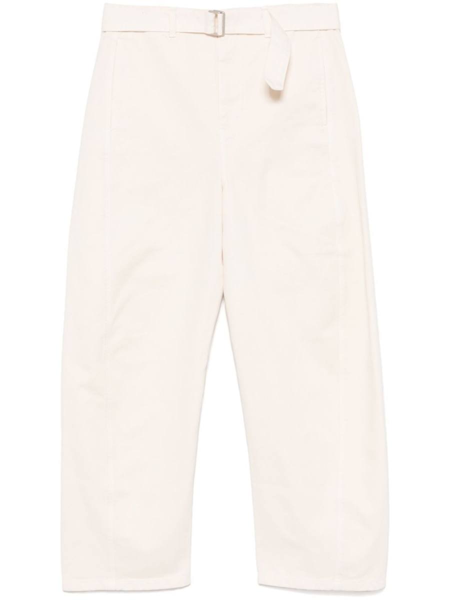 twisted belted trousers