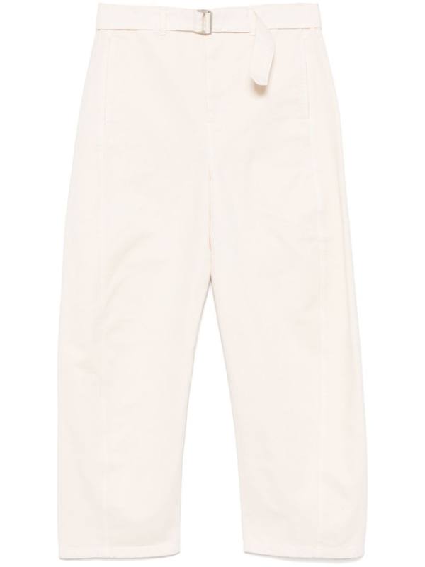 twisted belted trousers