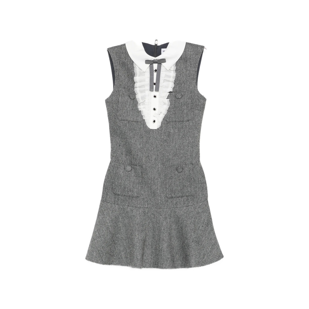 Self-portrait Ruffled Collared Mini Dress