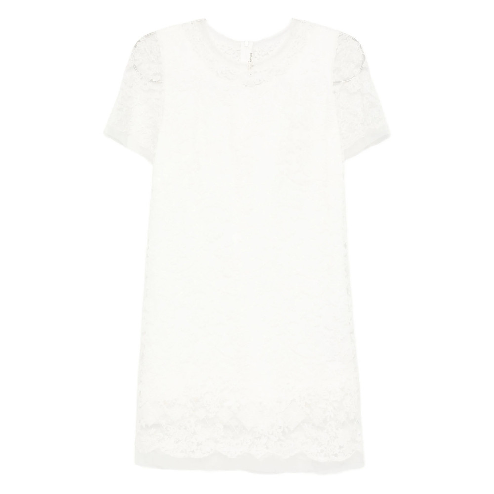 Ermanno Scervino Lace-trimmed Short-sleeved Dress