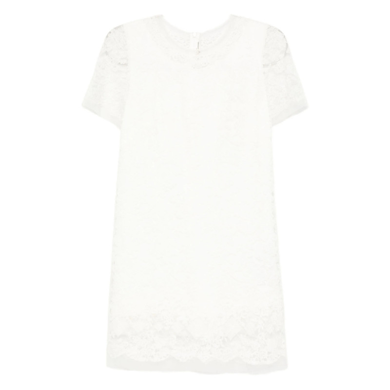 Ermanno Scervino Lace-trimmed Short-sleeved Dress