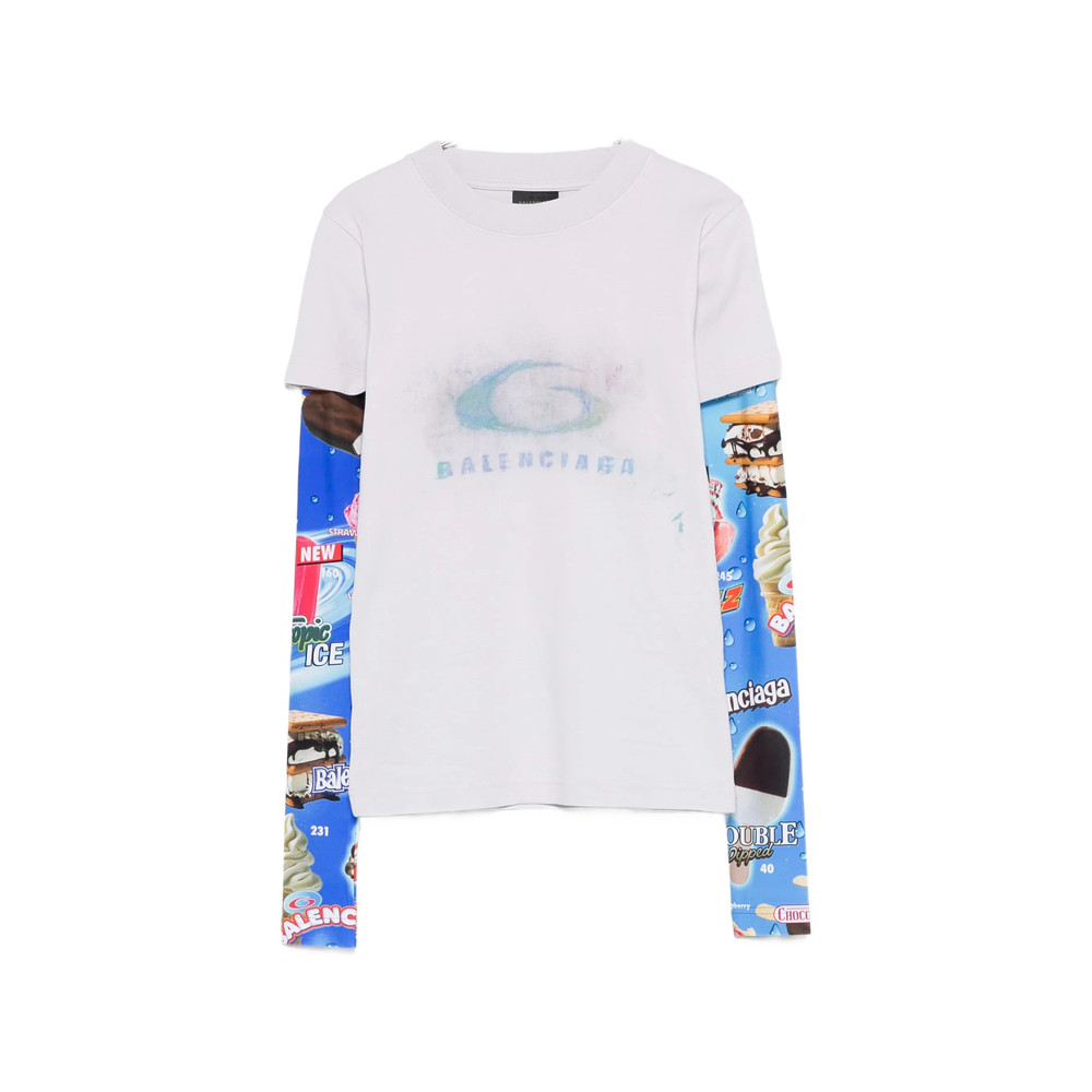 Balenciaga Logo-detail Long-sleeve Top