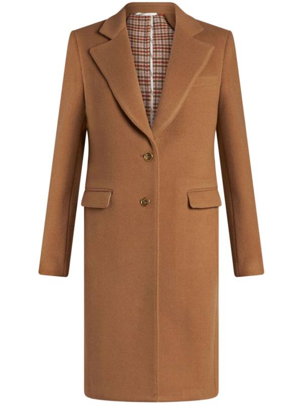 logo-engraved buttons coat