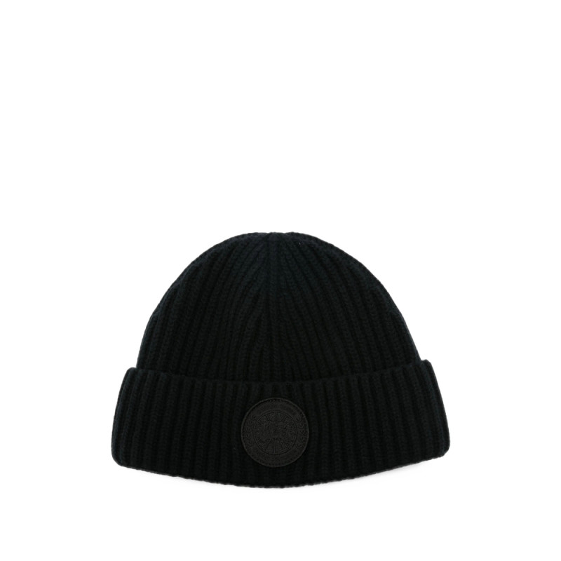 Canada Goose Logo-patch Ribbed Beanie Hat