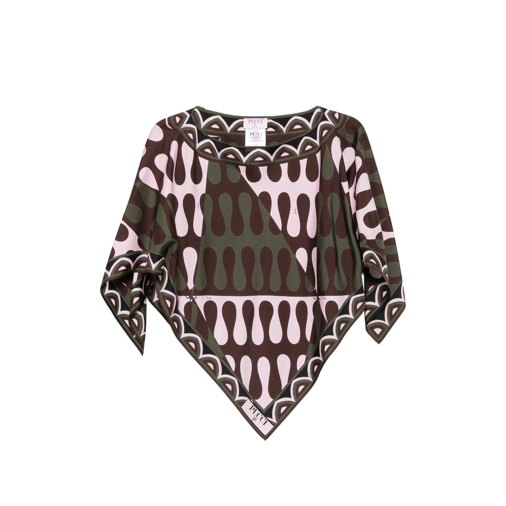Pucci Iride-print Boat-neck Blouse