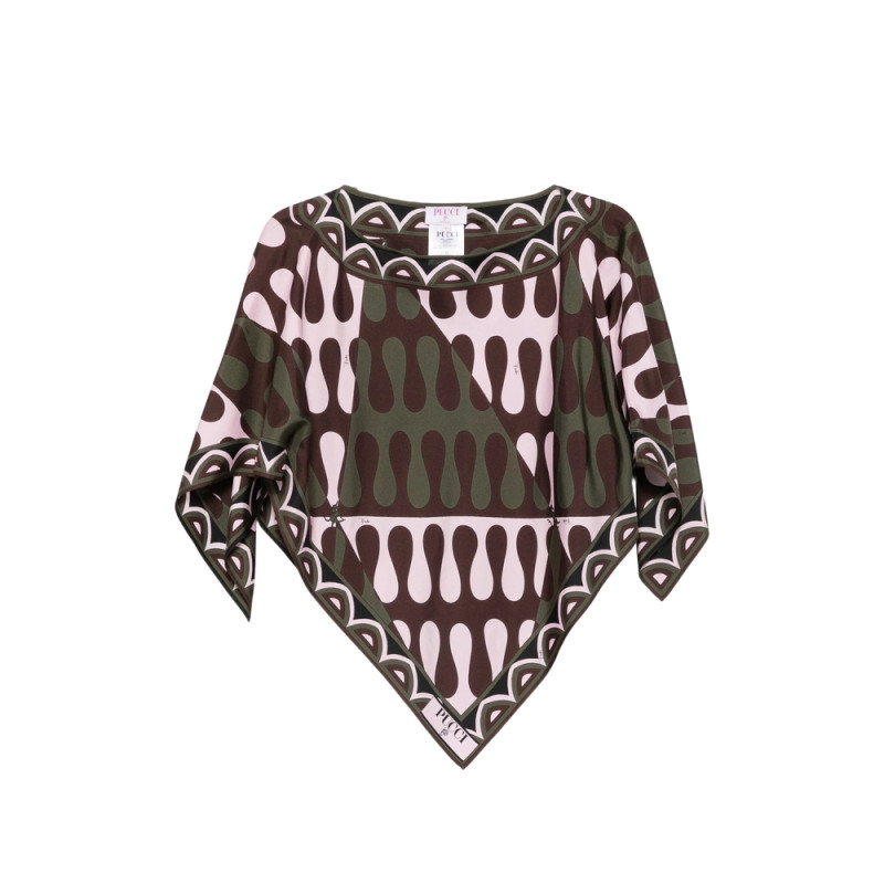 Pucci Iride-print Boat-neck Blouse