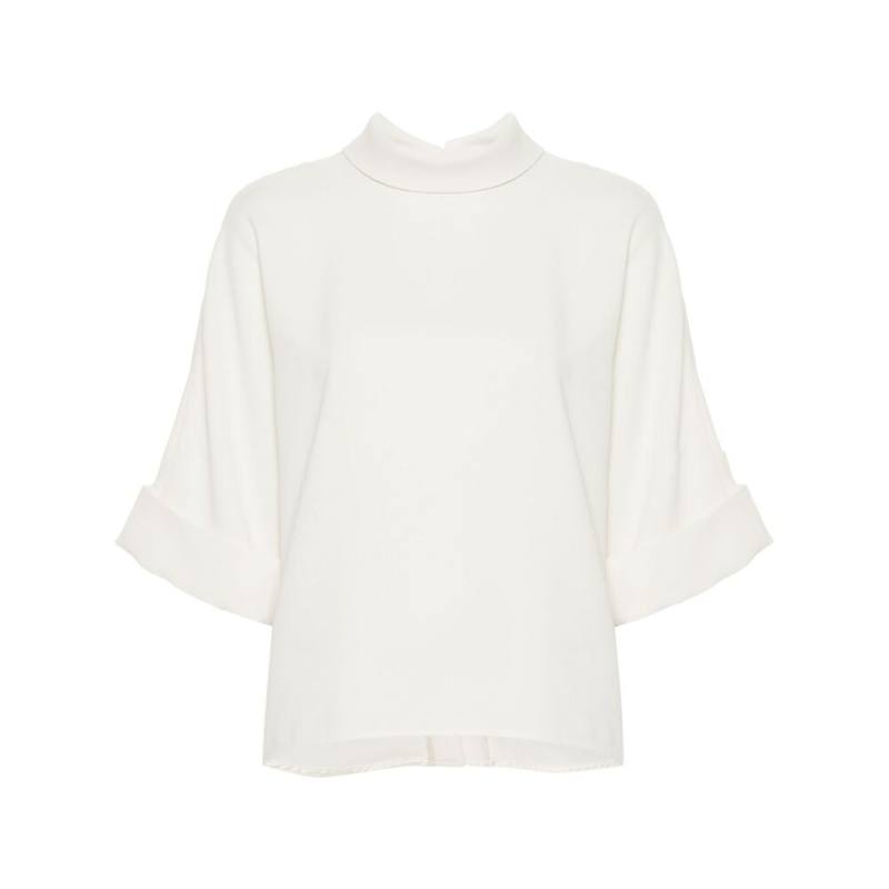 Mark Kenly Domino Tan Bailee Crepe Blouse