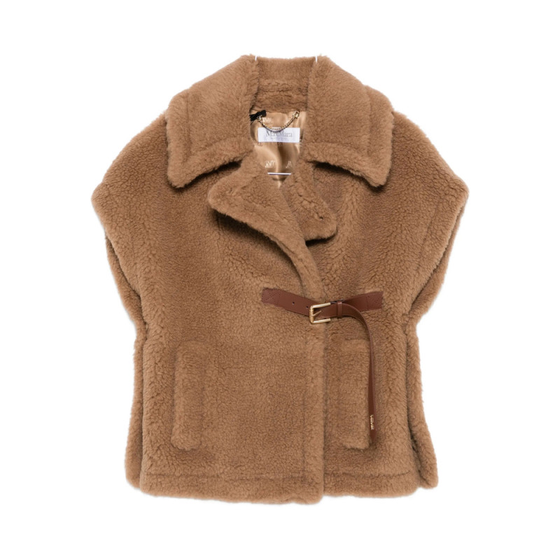 Max Mara Abavo Faux-fur Cape Jacket