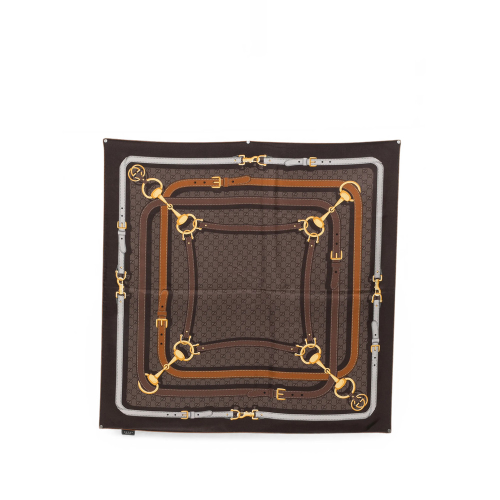 Gucci Horsebit GG Supreme Scarf