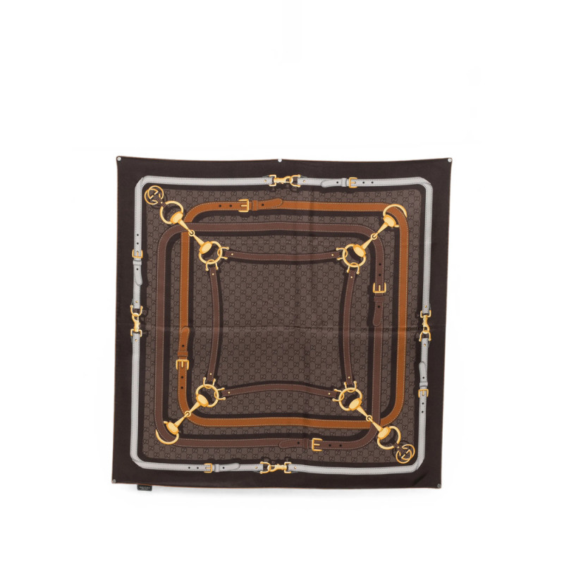 Gucci Horsebit GG Supreme Scarf