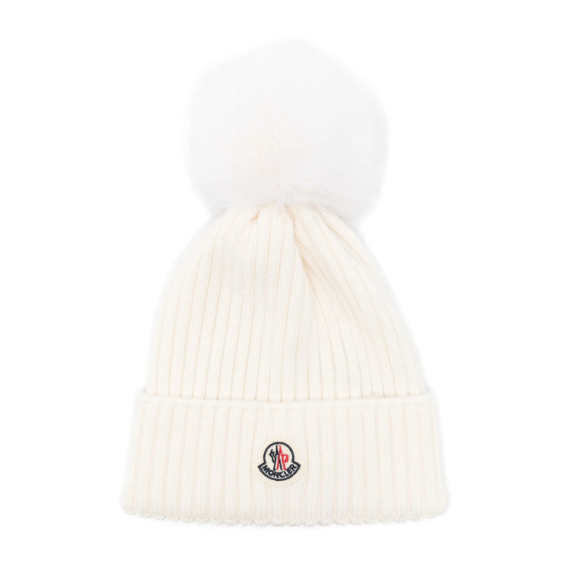Moncler Pompom Ribbed Beanie