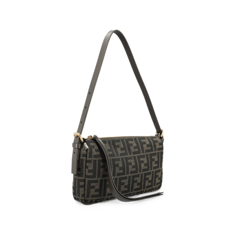 Fendi Zip-top Small FF Zucca Jacquard Fabric Bag