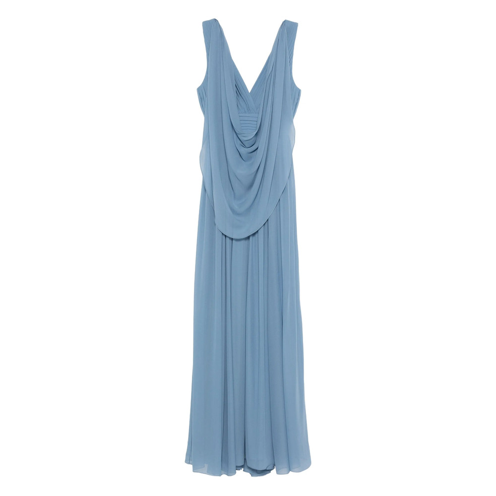 Elie Saab Draped V-neck Maxi Dress