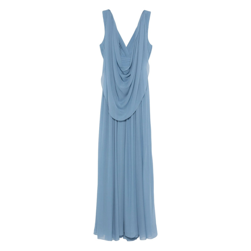 Elie Saab Draped V-neck Maxi Dress