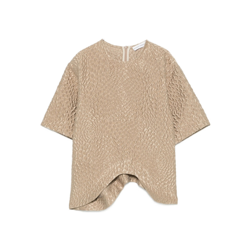 Niccolò Pasqualetti Onda Textured Short-sleeve Top