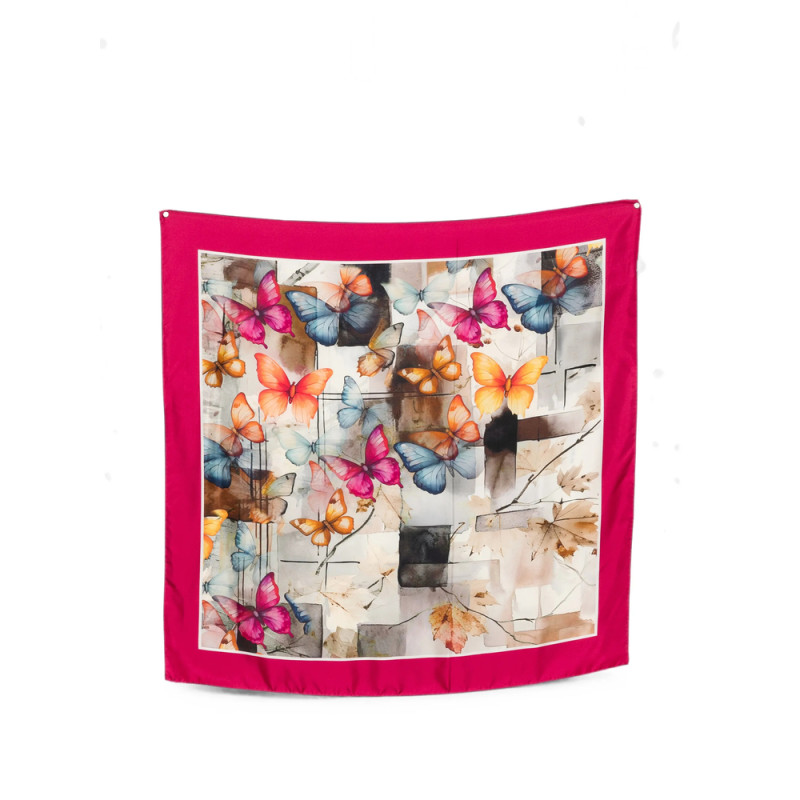 D'aniello Butterfly-print Square Scarf