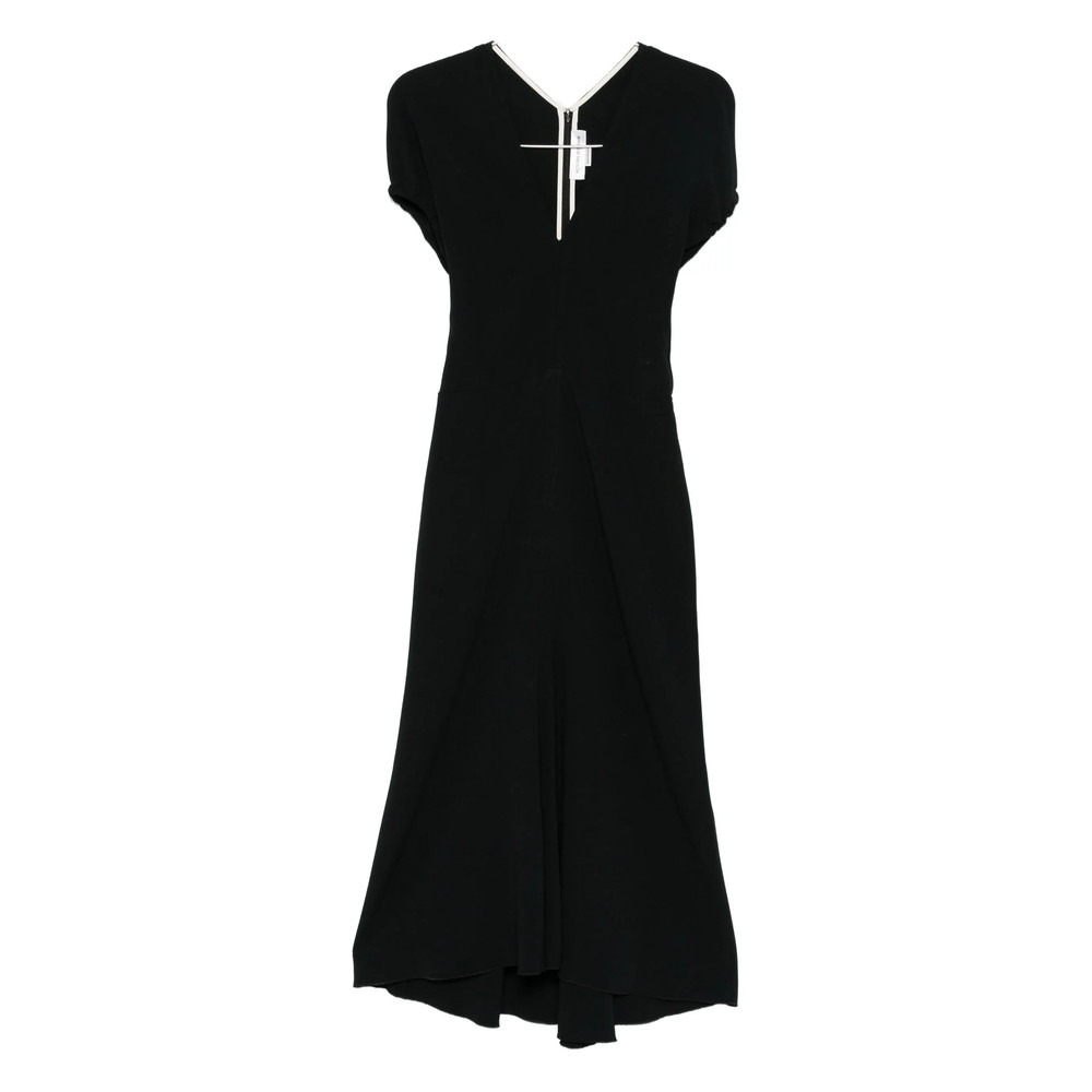 Victoria Beckham Edith V-neck Midi Dress