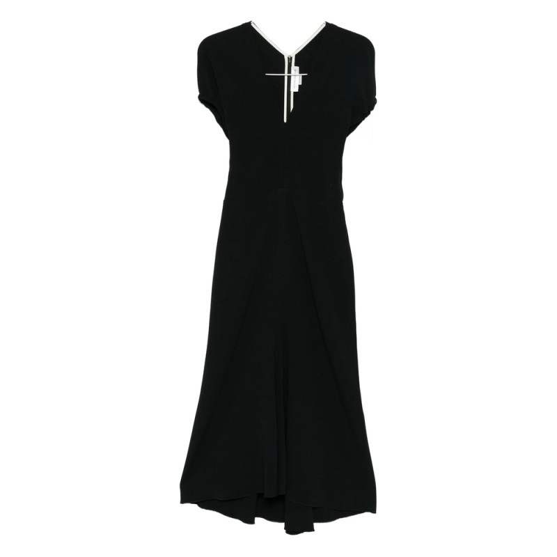 Victoria Beckham Edith V-neck Midi Dress