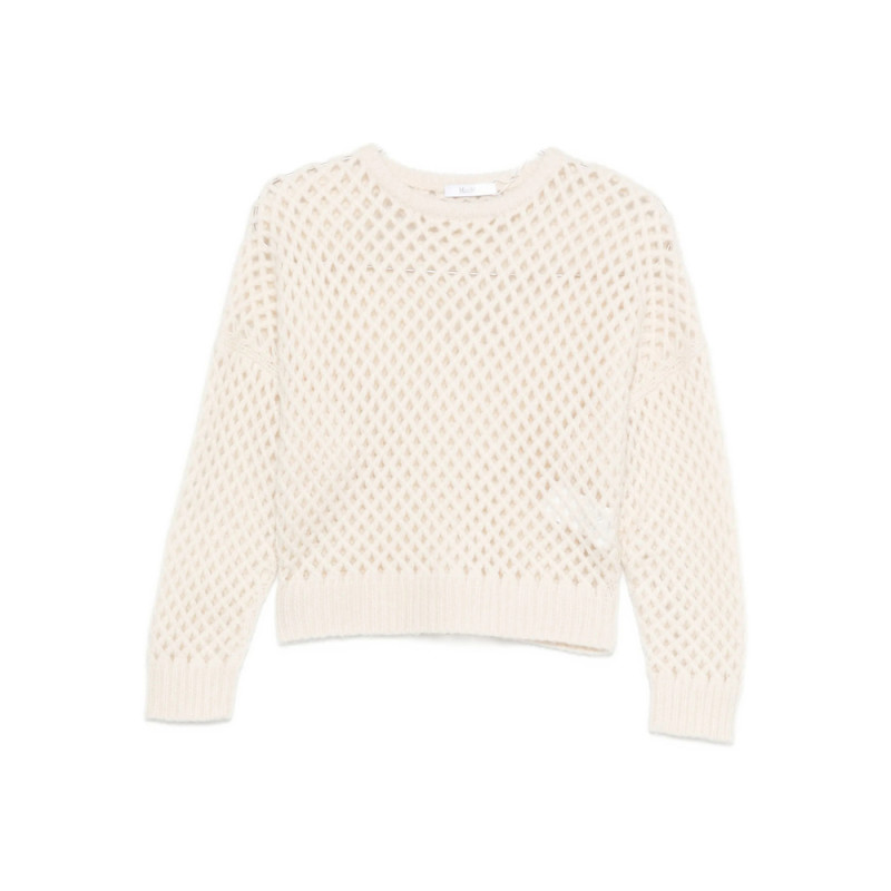 Max Mara Open-knit Long-sleeve Sweater