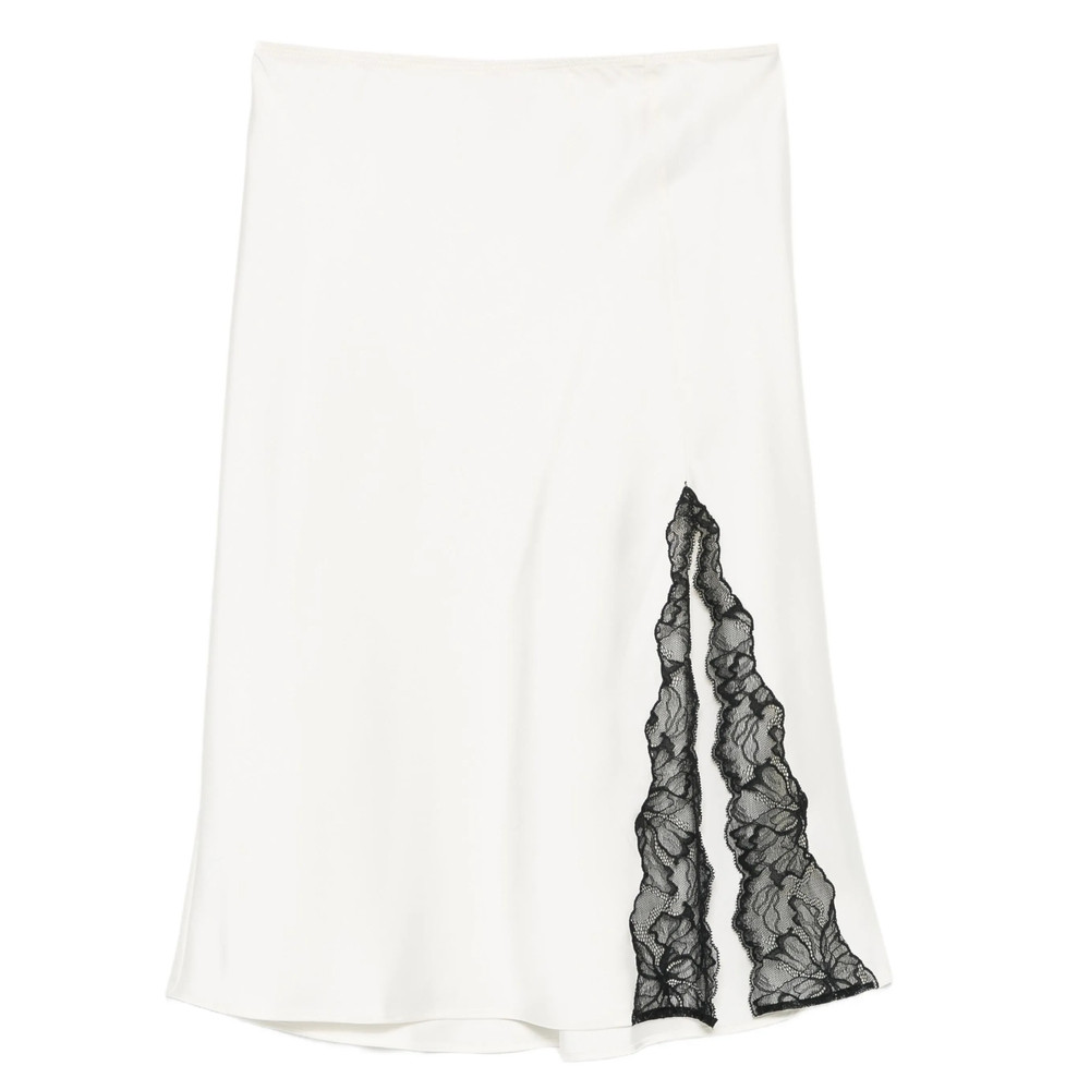 Calvin Klein Lace-insert Slit Skirt