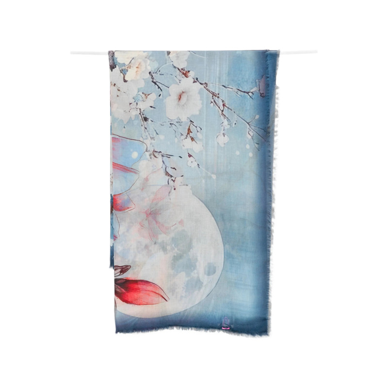 D'aniello Floral-print Frayed Scarf