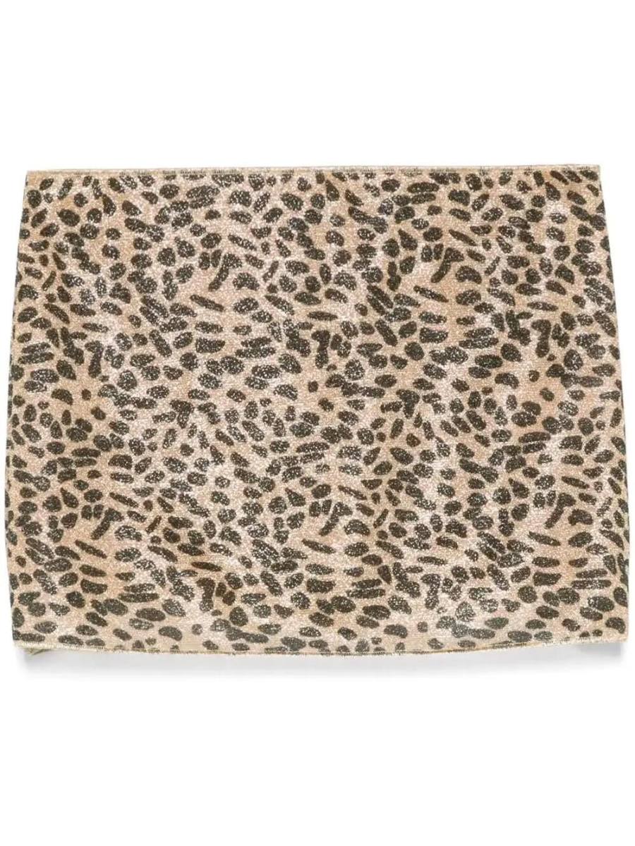 leopard-print mini skirt